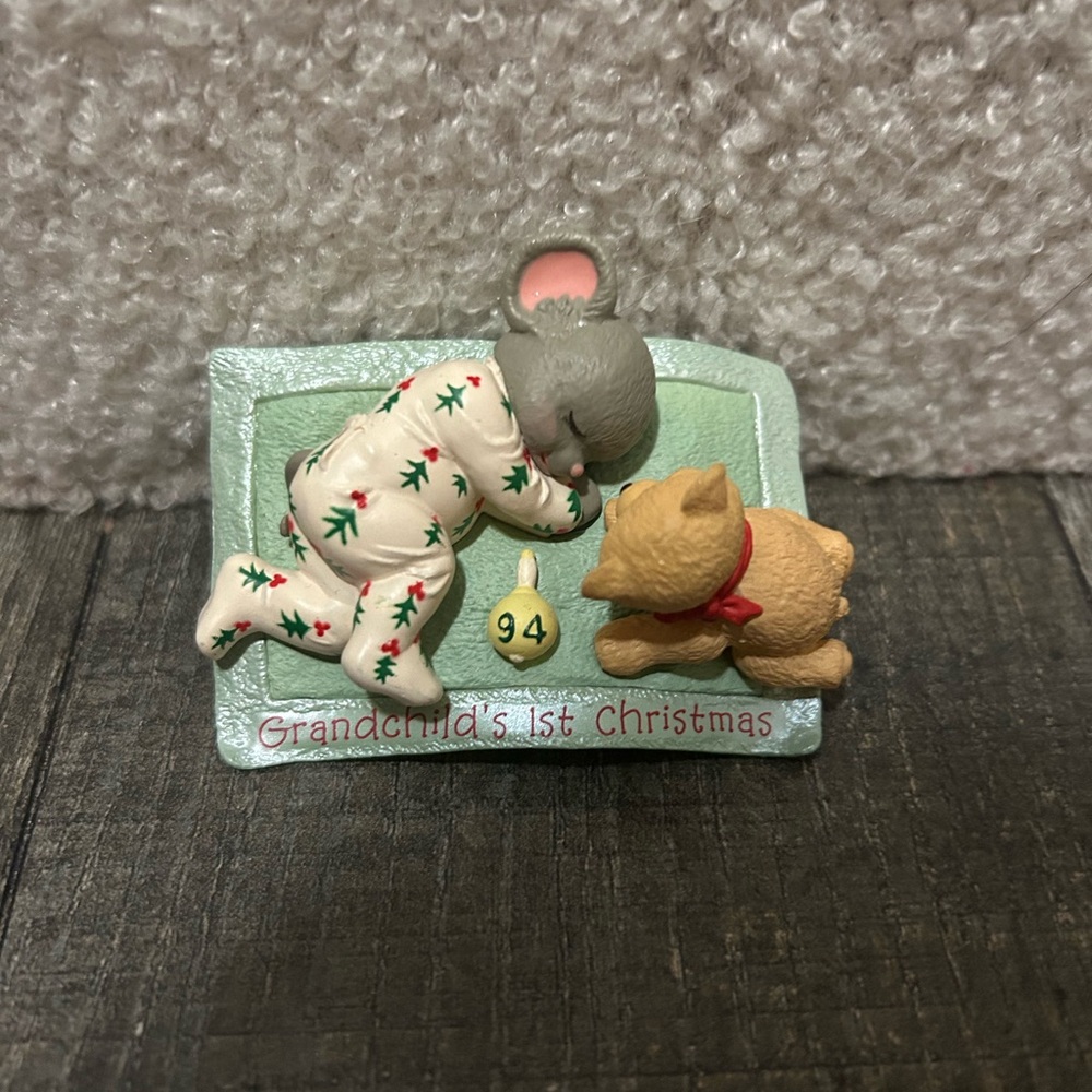 1984 Vintage Hallmark Clip Ornament Grandchild’s 1st Christmas